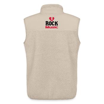 music - Unisex Sherpa Gilet by Stanley/Stella - beige - Back - AI Model Male 178 light (178cm)