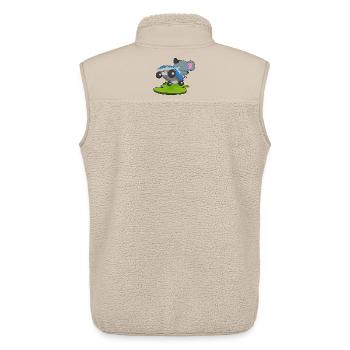 Mouse Auto - Unisex Sherpa Gilet by Stanley/Stella - beige - Back - AI Model Male 178 light (178cm)