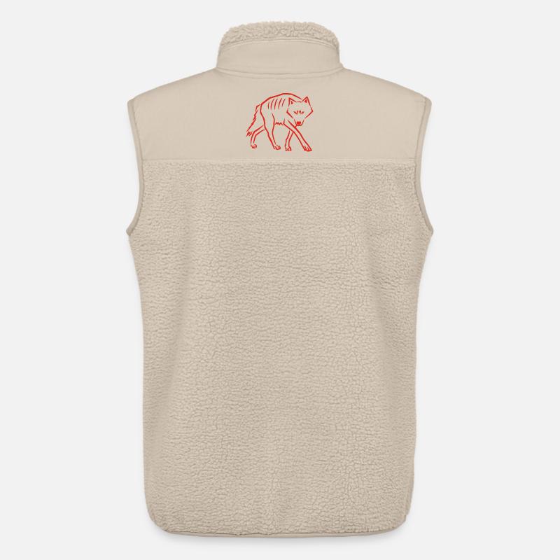 Rücktritt (Rot) - Unisex Sherpaweste von Stanley/Stella - Beige