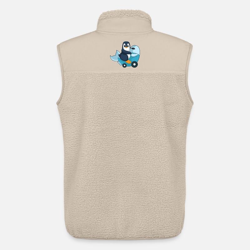Pinguin Fisch Motorroller - Unisex Sherpaweste von Stanley/Stella - Beige
