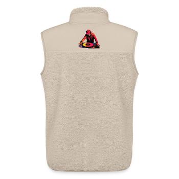 Disc jockey Retrowave - Unisex Sherpa Gilet by Stanley/Stella - beige - Back - AI Model Male 178 light (178cm)