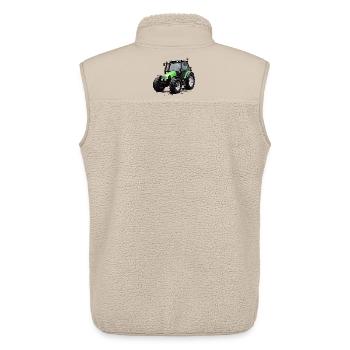 Agrotron 100 - Unisex Sherpaweste von Stanley/Stella - Beige - Hinten - AI Model Male 178 light (178cm)