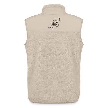 Triathlet Skizze - Unisex Sherpaweste von Stanley/Stella - Beige - Hinten - AI Model Male 178 light (178cm)