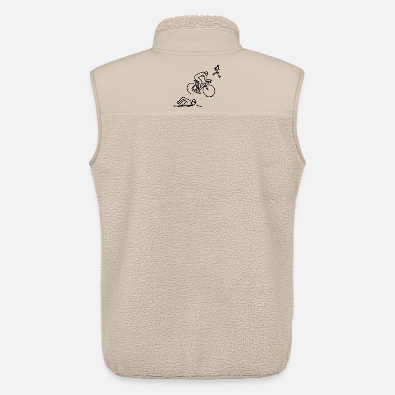 Triathlet Skizze - Unisex Sherpaweste von Stanley/Stella - Beige
