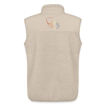 Football Ball Vintage Look - Unisex Sherpa Gilet by Stanley/Stella - beige - Back - AI Model Male 178 light (178cm)