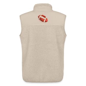 Graphique de ballon de football - Veste sans manches sherpa unisexe Stanley/Stella - beige - Dos - AI Model Male 178 light (178cm)