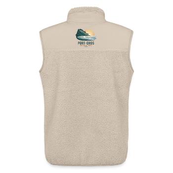 Port-Cros National Park Mediterranean Souvenir - Unisex Sherpa Gilet by Stanley/Stella - beige - Back - AI Model Male 178 light (178cm)