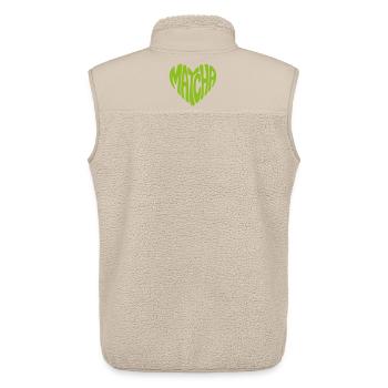 Matcha Herz Form - Unisex Sherpaweste von Stanley/Stella - Beige - Hinten - AI Model Male 178 light (178cm)