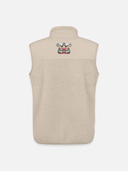 Koalas mit Herz: Freundschaft - Unisex Sherpaweste von Stanley/Stella - Beige