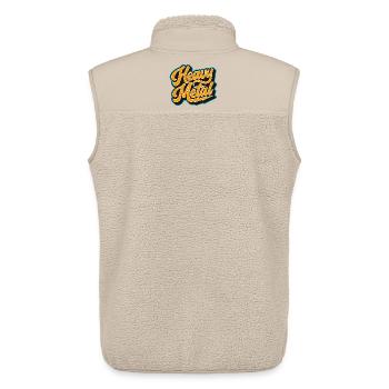 Heavy Metal Bold Script Logo - Unisex Sherpaweste von Stanley/Stella - Beige - Hinten - AI Model Male 178 light (178cm)