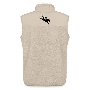 Silhouette de rodéo – Équitation western - Veste sans manches sherpa unisexe Stanley/Stella - beige - Dos - AI Model Male 178 light (178cm)