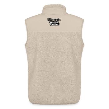 Nothing goes according to plan - Unisex Sherpa Gilet by Stanley/Stella - beige - Back - AI Model Male 178 light (178cm)