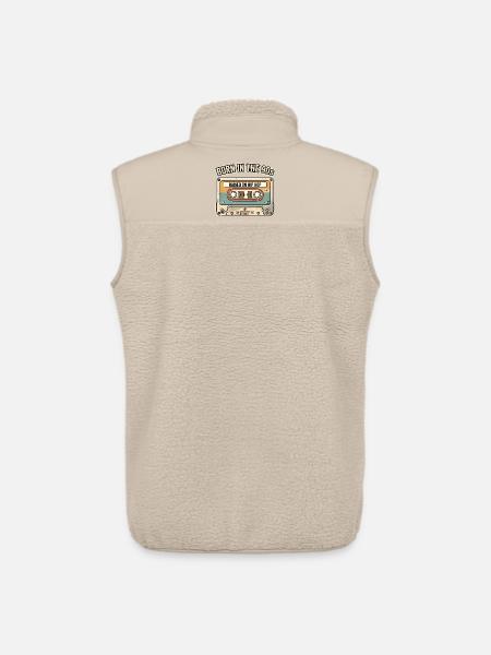 Born in the 90s Hip Hop Cassette - Unisex Sherpa Gilet by Stanley/Stella - beige