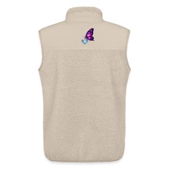 Soul of Earth – Blue Butterfly Heart - Unisex Sherpaweste von Stanley/Stella - Beige - Hinten - AI Model Male 178 light (178cm)