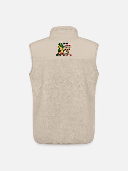 Kaffeeliebhaber Alligator - Unisex Sherpaweste von Stanley/Stella - Beige