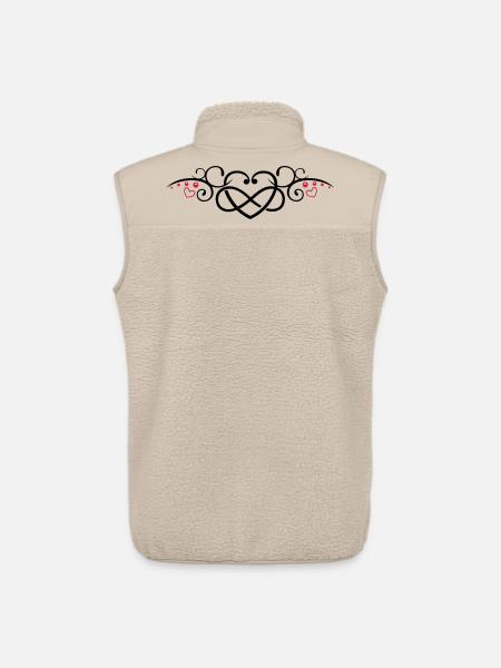 Herz mit Unendlichkeitschleife, infinity - Unisex Sherpaweste von Stanley/Stella - Beige