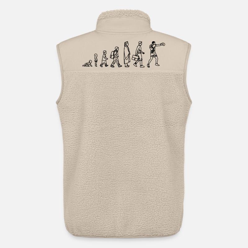 Évolution de la boxe - Veste sans manches sherpa unisexe Stanley/Stella - beige