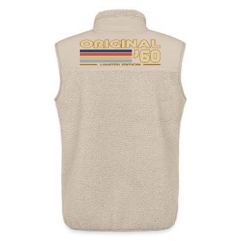 1960 - Unisex Sherpaweste von Stanley/Stella - Beige - Hinten - AI Model Male 178 light (178cm)