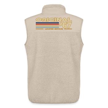 1967 - Unisex Sherpa Gilet by Stanley/Stella - beige - Back - AI Model Male 178 light (178cm)