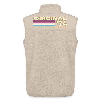 Original 74 Rayures Vintage - Veste sans manches sherpa unisexe Stanley/Stella - beige - Dos - AI Model Male 178 light (178cm)