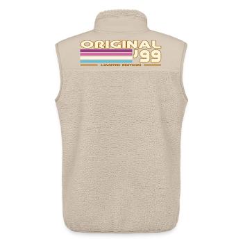 1999 - Unisex Sherpa Gilet by Stanley/Stella - beige - Back - AI Model Male 178 light (178cm)