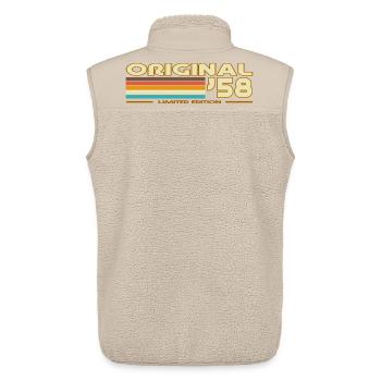 Original 58 Retro Rainbow - Unisex Sherpa Gilet by Stanley/Stella - beige - Back - AI Model Male 178 light (178cm)