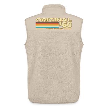 1960 - Unisex Sherpaweste von Stanley/Stella - Beige - Hinten - AI Model Male 178 light (178cm)