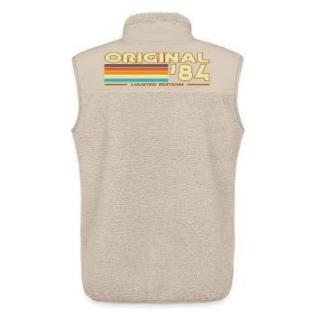 Original 84 Retro Colorful Stripes - Unisex Sherpa Gilet by Stanley/Stella - beige - Back - AI Model Male 178 light (178cm)