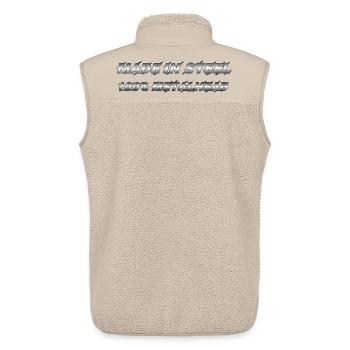 Stahlmetall Metalhead Schrift - Unisex Sherpaweste von Stanley/Stella - Beige - Hinten - AI Model Male 178 light (178cm)