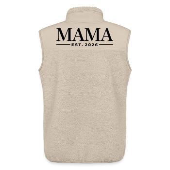 Mama Est. 2026 | Mutter | Muttertag Geschenk - Unisex Sherpaweste von Stanley/Stella - Beige - Hinten - AI Model Male 178 light (178cm)