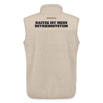 Kaffee ist mein Betriebssystem - Unisex Sherpaweste von Stanley/Stella - Beige - Hinten - AI Model Male 178 light (178cm)