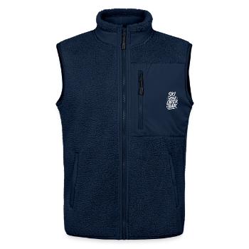 Ski You Later Bar – Party Shirt - Unisex Sherpaweste von Stanley/Stella - Navy - Vorne - AI Model Female 172 light (172cm) & AI Model Male 178 light (178cm)