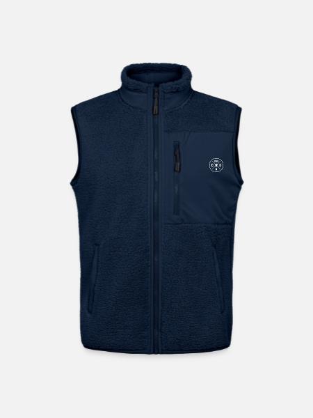 Dog Dad Hunde Papa Herz Pfote Hund Hundepapa - Unisex Sherpaweste von Stanley/Stella - Navy