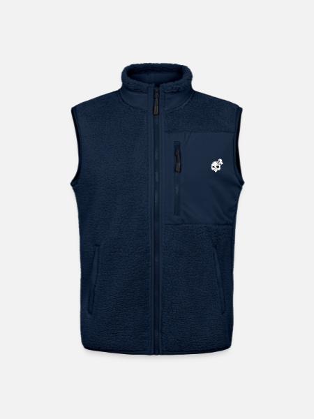 Piraten-Hasenschädel mit Gehirn und Hasenohr - Unisex Sherpaweste von Stanley/Stella - Navy