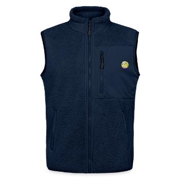 Toi Toi Toi - Strichel Glücksbringer - Unisex Sherpaweste von Stanley/Stella - Navy - Vorne - AI Model Female 172 light (172cm) & AI Model Male 178 light (178cm)