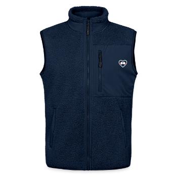Boxen Herz Handschuhe Sport Stärke Geschenk - Unisex Sherpaweste von Stanley/Stella - Navy - Vorne - AI Model Female 172 light (172cm) & AI Model Male 178 light (178cm)
