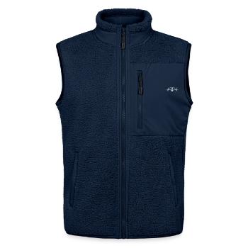 Abenteuer Wanderherz - Unisex Sherpaweste von Stanley/Stella - Navy - Vorne - AI Model Female 172 light (172cm) & AI Model Male 178 light (178cm)