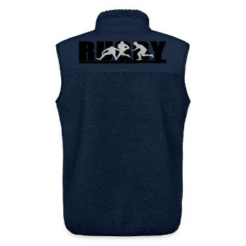 Rugby - Unisex Sherpaweste von Stanley/Stella - Navy - Hinten - AI Model Male 178 light (178cm)