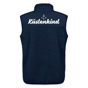 Küstenkind - Unisex Sherpaweste von Stanley/Stella - Navy - Hinten - AI Model Male 178 light (178cm)