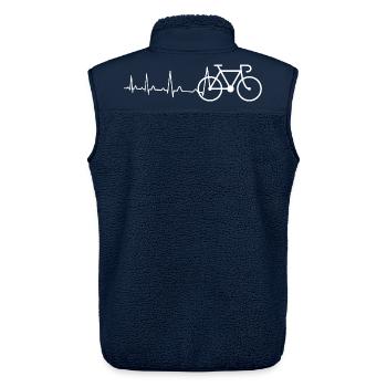 Herzschlag Rennrad - Unisex Sherpaweste von Stanley/Stella - Navy - Hinten - AI Model Male 178 light (178cm)