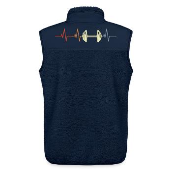 Ich liebe Fitness - Unisex Sherpaweste von Stanley/Stella - Navy - Hinten - AI Model Male 178 light (178cm)