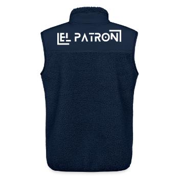 El Patron Lettering – Stylischer Spruch - Unisex Sherpaweste von Stanley/Stella - Navy - Hinten - AI Model Male 178 light (178cm)
