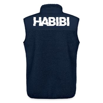 Habibi Schriftzug - Unisex Sherpaweste von Stanley/Stella - Navy - Hinten - AI Model Male 178 light (178cm)