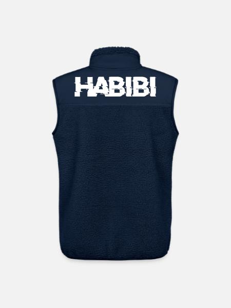 Lettrage Habibi - Veste sans manches sherpa unisexe Stanley/Stella - marine