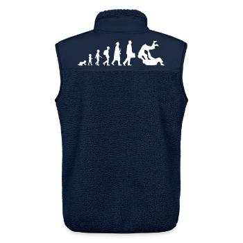 Evolution of Judo - Unisex Sherpaweste von Stanley/Stella - Navy - Hinten - AI Model Male 178 light (178cm)