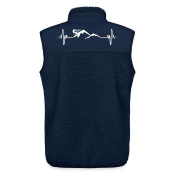 Mountainbiker Herzklopfen - Unisex Sherpaweste von Stanley/Stella - Navy - Hinten - AI Model Male 178 light (178cm)