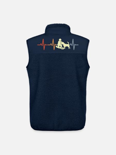 Veterinarian Stick Figures ECG - Unisex Sherpa Gilet by Stanley/Stella - navy