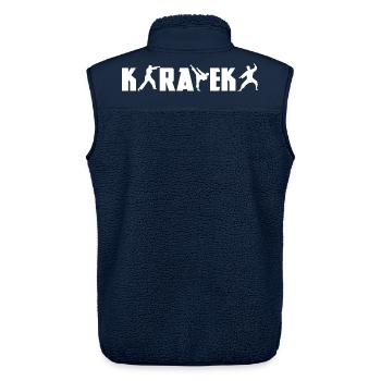 Lustige Karateka - Unisex Sherpaweste von Stanley/Stella - Navy - Hinten - AI Model Male 178 light (178cm)