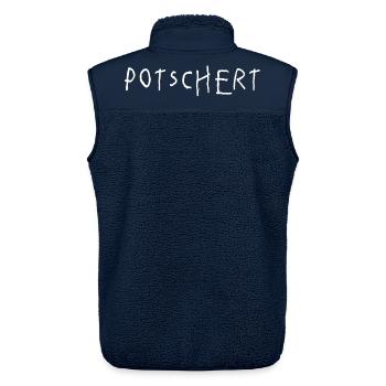 potschert dialekt Tollpatsch österreich gschead - Unisex Sherpaweste von Stanley/Stella - Navy - Hinten - AI Model Male 178 light (178cm)