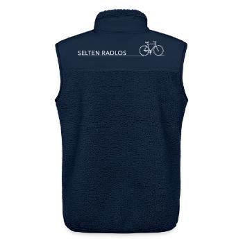 selten radlos tshirt biken spruch sport radfahrer - Unisex Sherpaweste von Stanley/Stella - Navy - Hinten - AI Model Male 178 light (178cm)